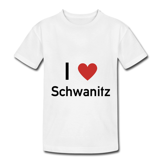 Kinder Tshirt I love Schwanitz - Weiß