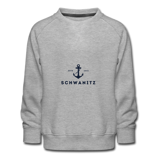 Schwanitz Logo Kinder-Pullover - Grau meliert
